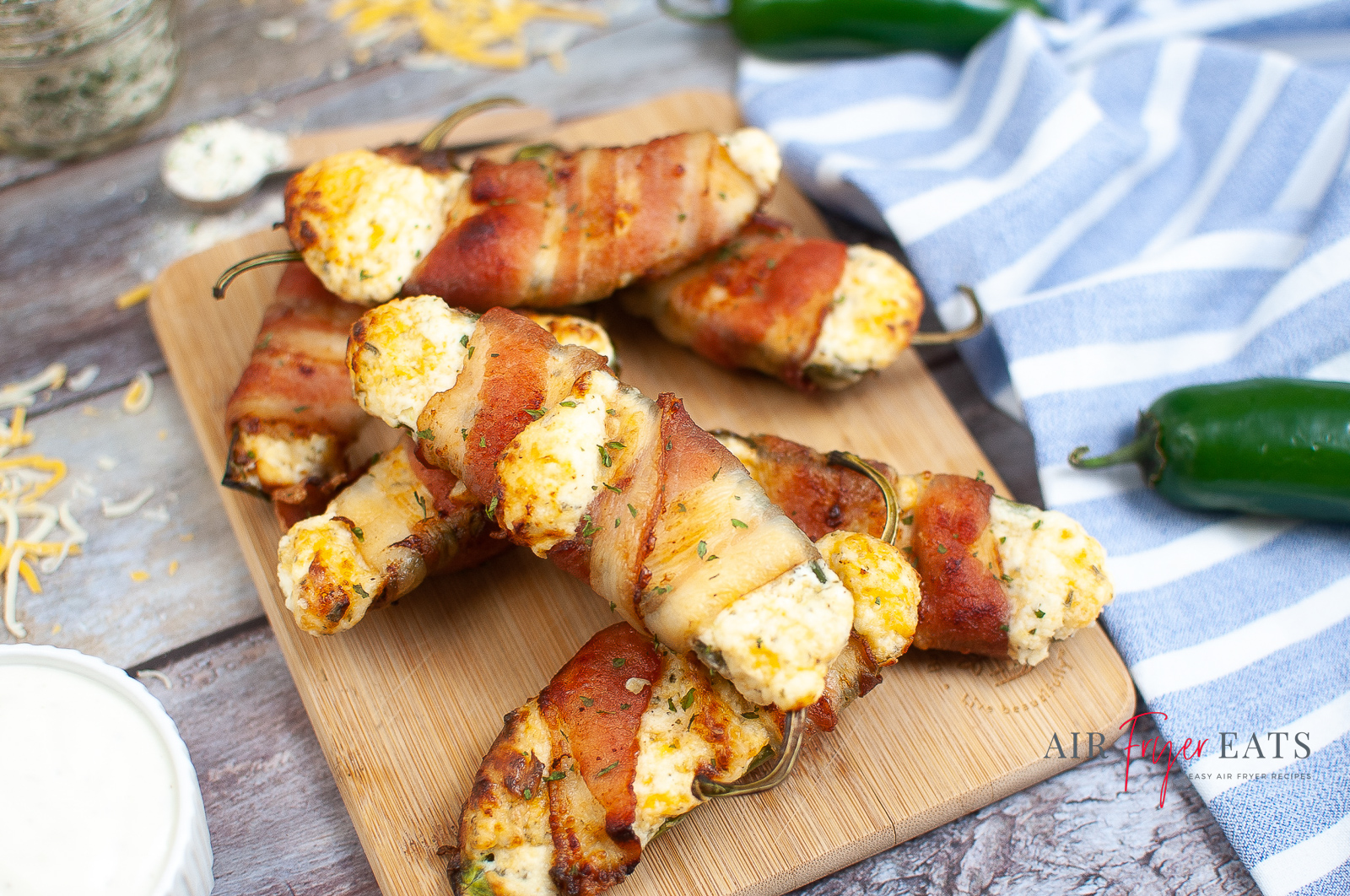 Air Fryer Bacon Wrapped Jalapeno Poppers Air Fryer Eats