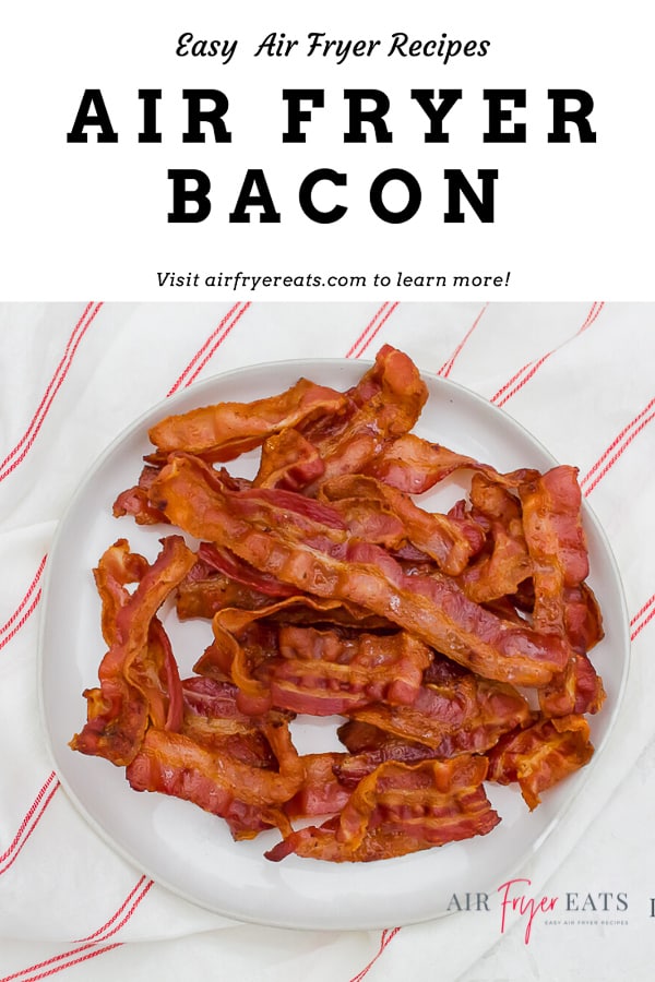 Air Fryer Bacon is a quick and easy recipe for the best crispy bacon! Once you cook bacon in your air fryer, you'll never go back to the old way again! #bacon #airfryer #airfryerbacon #crispybacon  via @vegetarianmamma