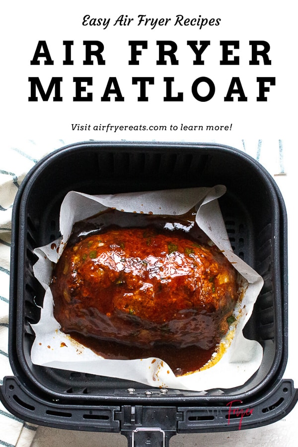 Air Fryer Meatloaf is the perfect combination of flavors! Savory spices and a sweet glaze make for a meatloaf recipe that's done in less than 40 minutes! #meatloaf #airfryermeatloaf #quickmeatloaf #meatloafrecipes via @vegetarianmamma