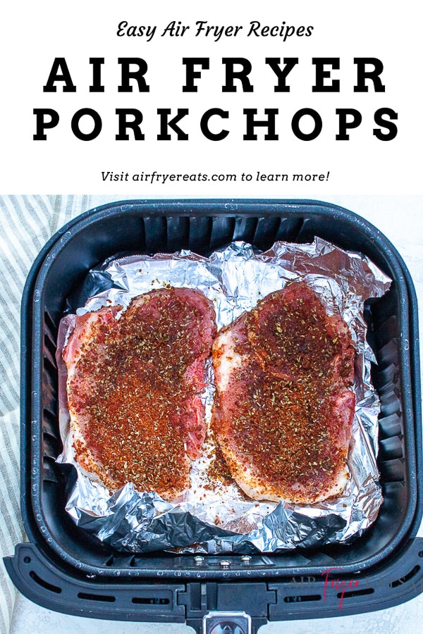 Cooking porkchops doesn’t have to be a big, messy production! With your trusted air fryer and minimal prep work, you can have porkchops cooked perfectly in no time! #airfryer #airfryerporkchops #porkchops #airfryerrecipes via @vegetarianmamma