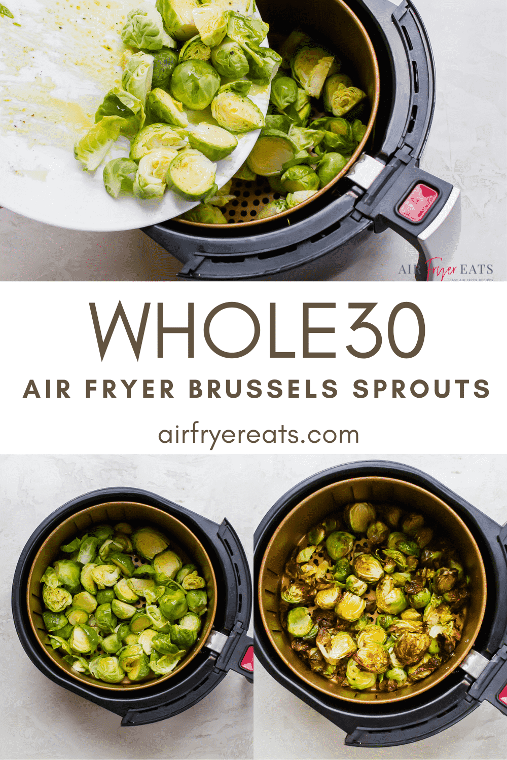 Air Fryer Brussel Sprouts are not only nutritious, but incredibly flavorful! In less than 15 minutes your air fryer gives these sprouts the most delectable crispy crunch on the outside with a roasted, caramelized flavor that is out of this world! #brusselsprouts #sprouts #airfryerbrusselsprouts #airfryersprouts via @vegetarianmamma