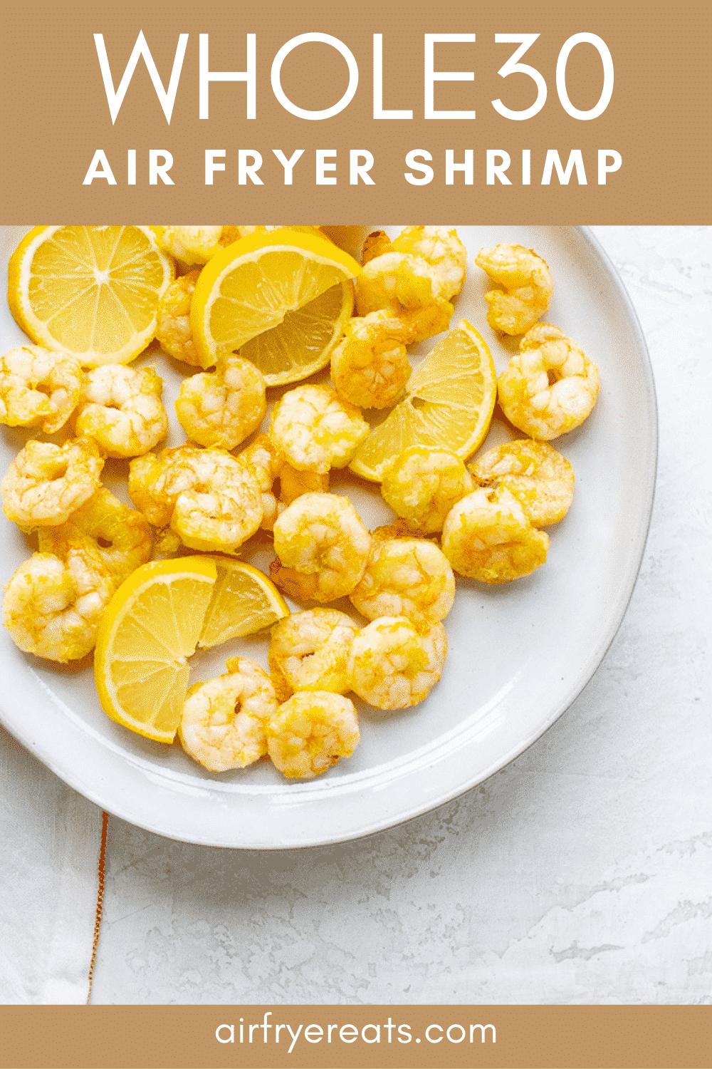 Do you love cooking seafood at home? This air fryer shrimp recipe requires only 10 minutes and 4 ingredients for the most flavorful, tender cooked shrimp! via @vegetarianmamma