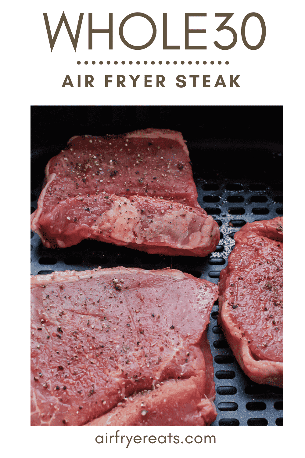 What's more satisfying than a perfectly cooked steak made right in your own kitchen? You'll go crazy for this easy 10 minute air fryer steak recipe! #airfryersteak #airfryer via @vegetarianmamma