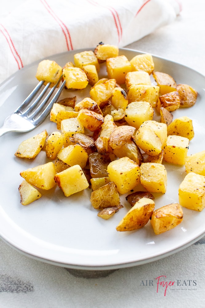 Air Fryer Diced Potatoes - Hungry Healthy Happy