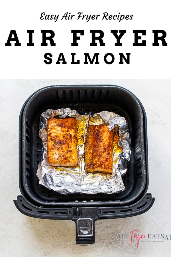 Why go out to a restaurant when you can have tender, flaky salmon right at home? You won't believe how easy it is to make this 10 minute Air Fryer Salmon! #airfryersalmon #salmon #airfryerrecipes via @vegetarianmamma