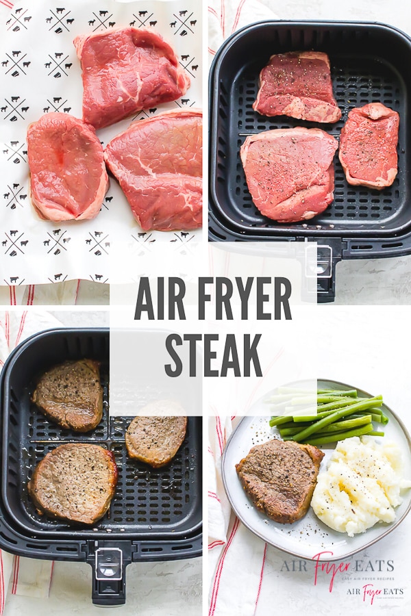 What's more satisfying than a perfectly cooked steak made right in your own kitchen? You'll go crazy for this easy 10 minute air fryer steak recipe!  via @vegetarianmamma