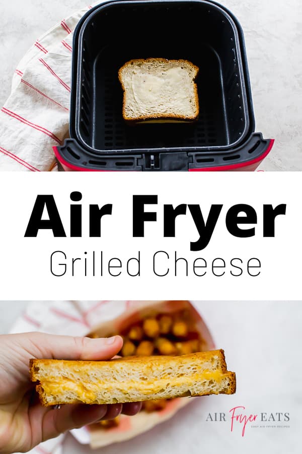 air fryer grilled cheese pinterest pin