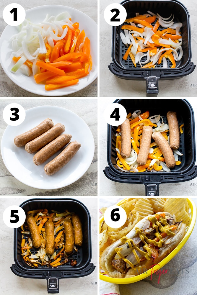 steps to make Air Fryer Brats