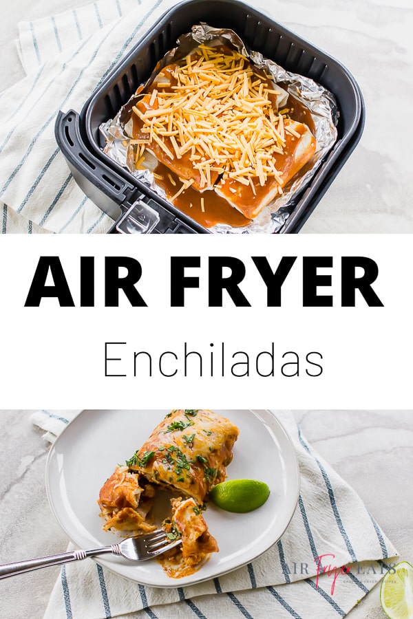 These Air Fryer Enchiladas are a breeze to make in less than half an hour and are packed with flavor! Top with your favorite cheese and enchilada sauce! #airfryerenchiladas #enchiladas #homemadeenchiladas via @vegetarianmamma