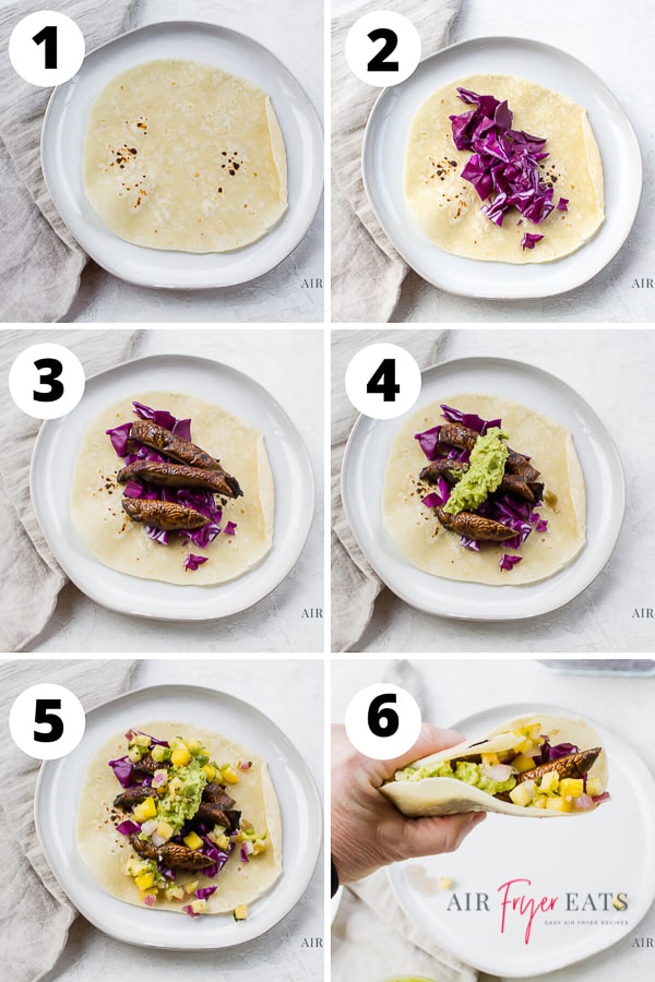 what toppings to use on air fryer mushroom tacos