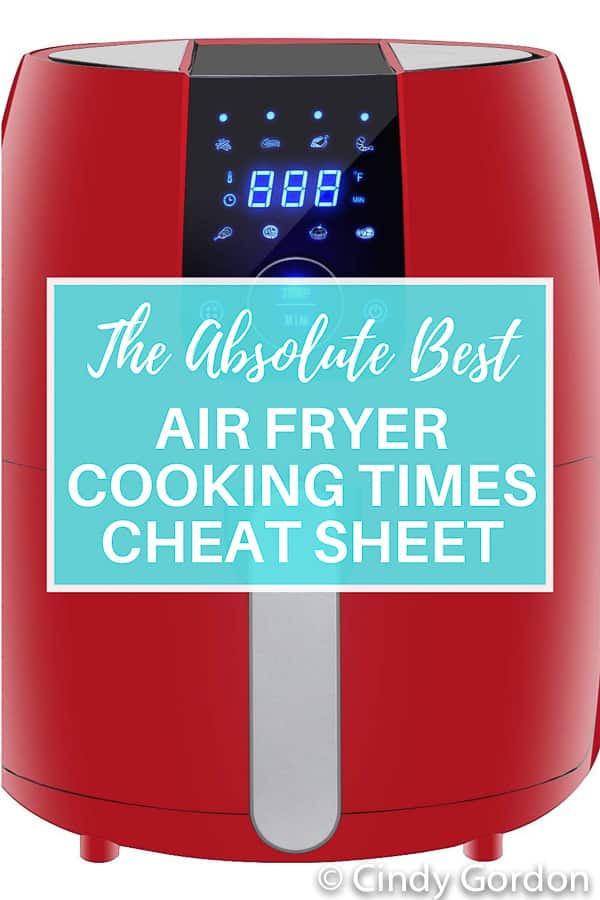 Supvox Air Fryer Magnetic Cheat Sheet, Air Fryer Cook Times Guide, Time- Temperature Reference Sheet, Cooking