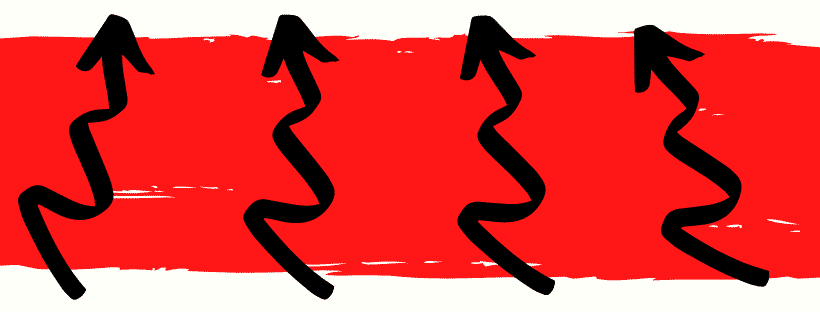 red rectangle with 4 arrows pointing up