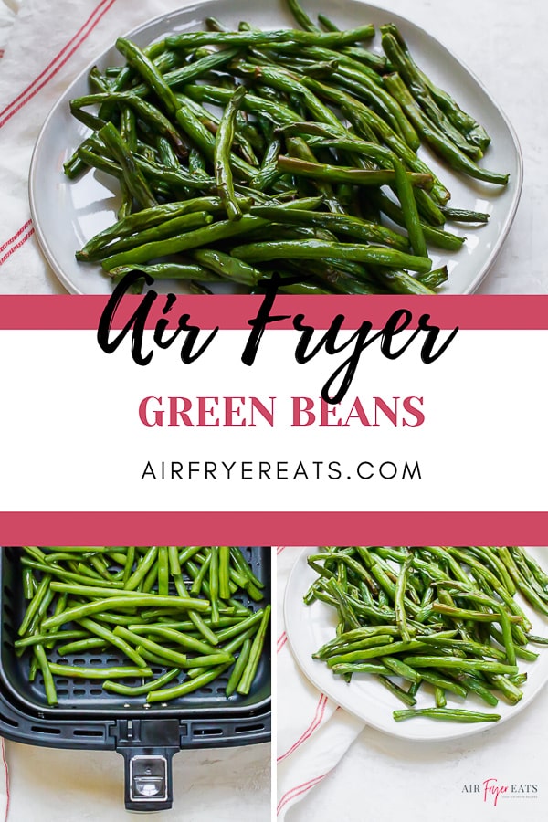 These super simple #AirFryer Green Beans are just two ingredients and four steps! Make dinner in less than half an hour with this #healthy #vegan side dish. via @vegetarianmamma