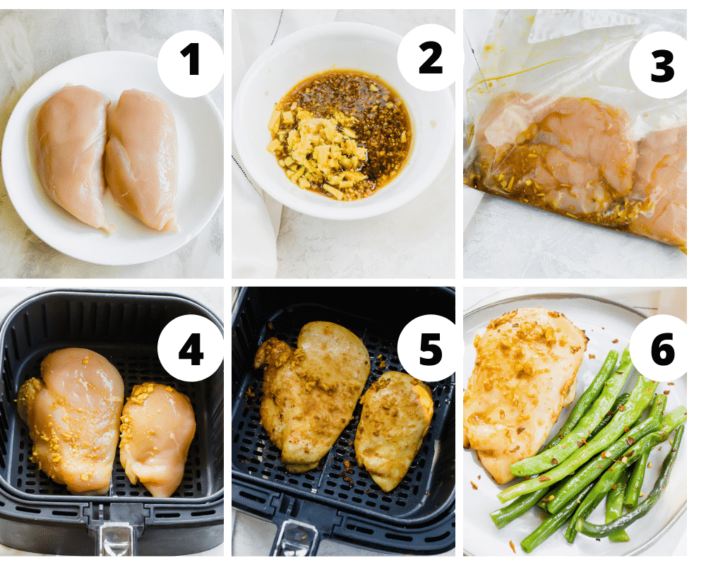 Steps to make air fryer sticky ginger chicken