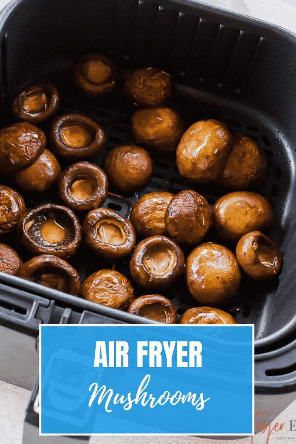 Mushroom caps marinated in a savory balsamic vinegar mixture come out of the air fryer perfectly cooked and irresistibly delicious in just a few minutes. #airfryer #sidedish via @vegetarianmamma