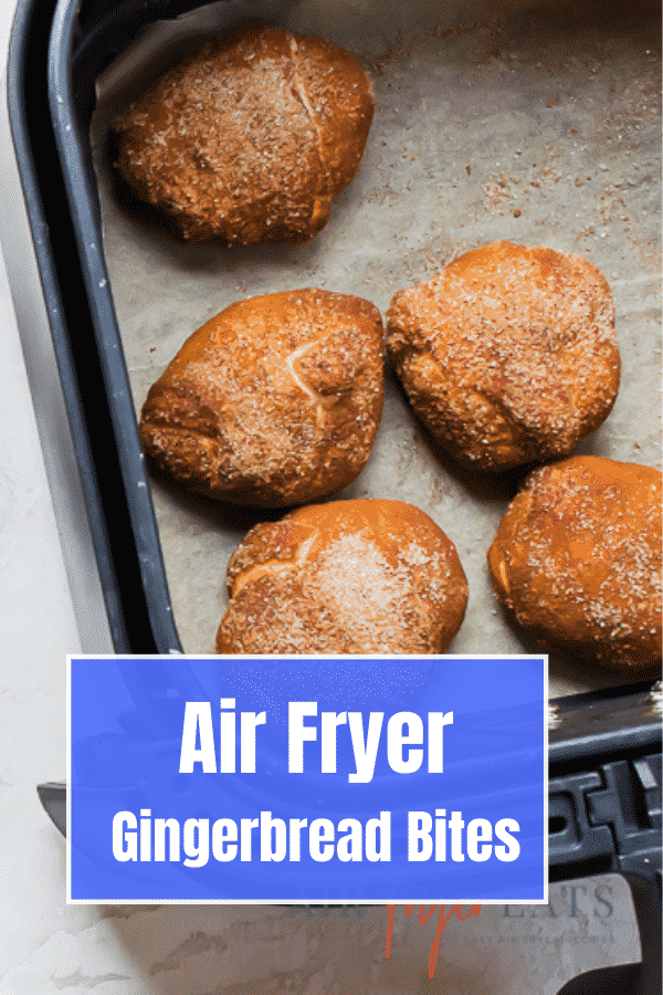 Air Fryer Gingerbread Bites are fluffy crescent rolls filled with gooey cream cheese and covered in holiday seasonings. Perfect for a Christmas dessert or a quick vegetarian snack — even a breakfast treat! #Christmasdessert #airfryerdessert via @vegetarianmamma