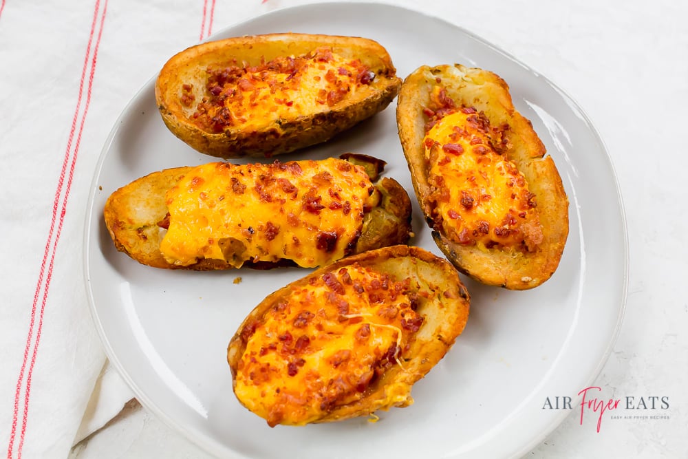 Potato Skins on a white plate