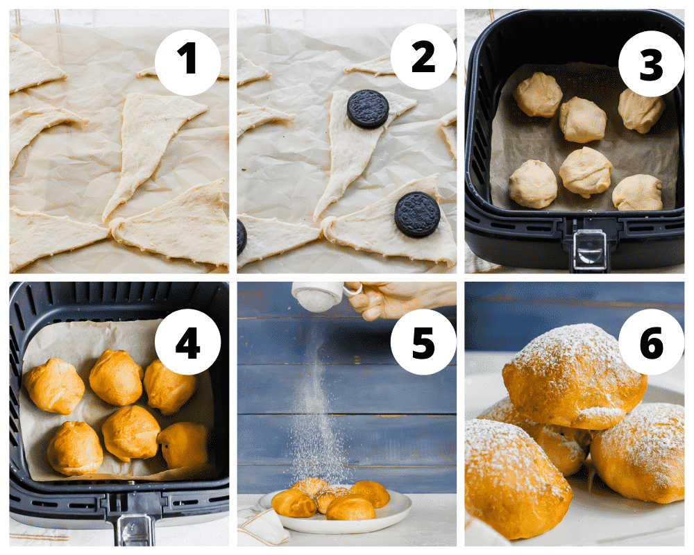 steps to make fried Oreos in the air fryer