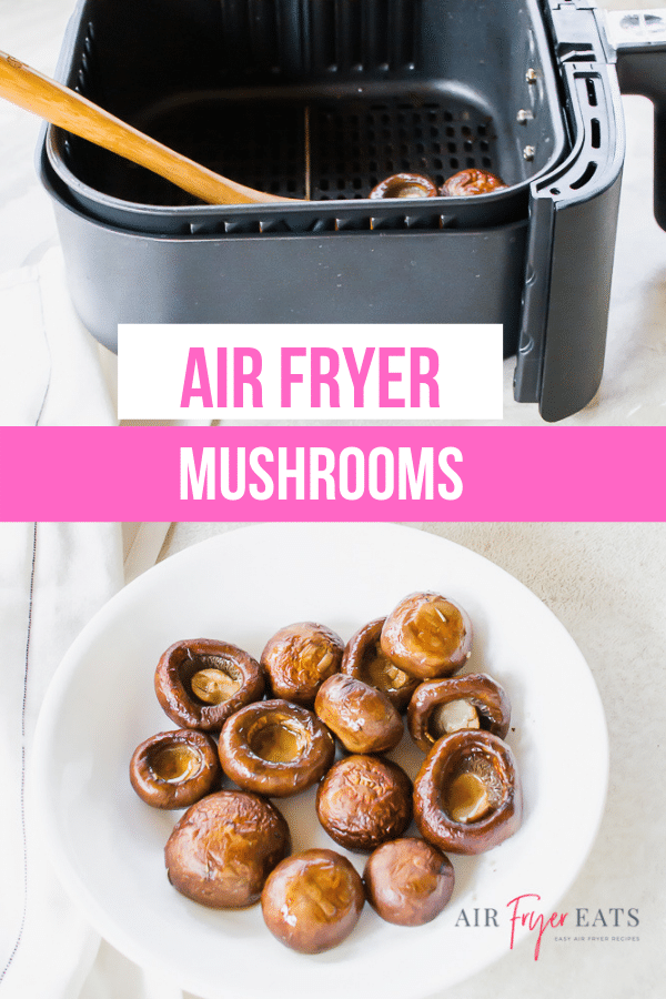 Mushroom caps marinated in a savory balsamic vinegar mixture come out of the air fryer perfectly cooked and irresistibly delicious in just a few minutes.  via @vegetarianmamma