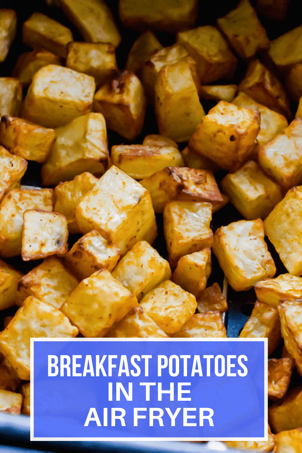 There is no better addition to a home cooked breakfast than crispy air fryer breakfast potatoes. Learn how to make this simple and healthy breakfast side in under 25 minutes. #breakfast via @vegetarianmamma