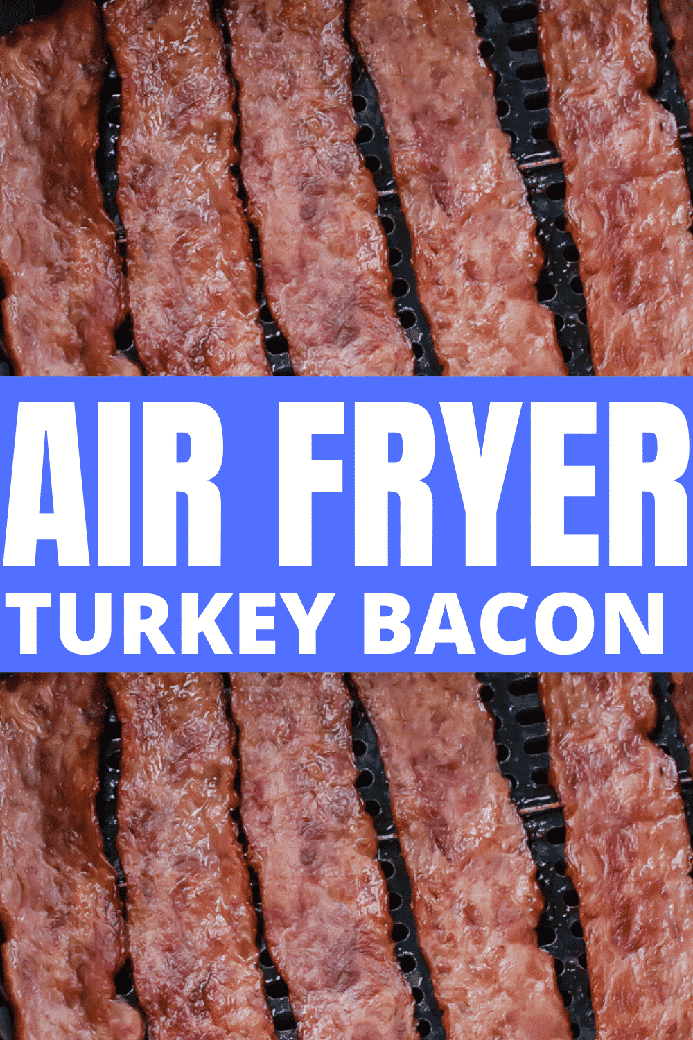 Air fryer turkey bacon is so easy to make, you'll be amazed. Turkey bacon comes out crispy and perfect in your air fryer in less than 10 minutes. #breakfast #airfryerturkeybacon via @vegetarianmamma