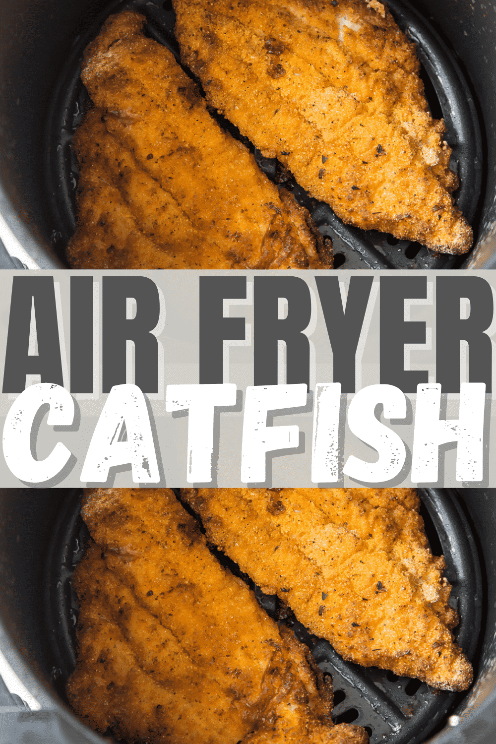 Air Fryer Catfish is the crispiest white fish without all the hot oil! These crunchy filets are coated in seasoned cornmeal and marinated in buttermilk for the best flaky fish in a flash. #airfryercatfish #airfryerfish via @vegetarianmamma