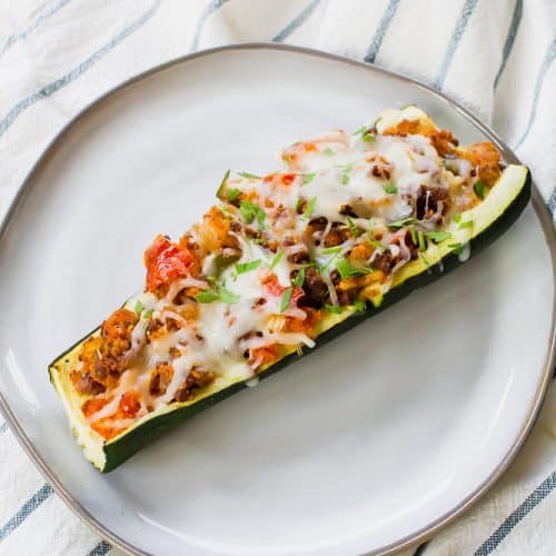 Keto Air Fryer Zucchini Boats - Air Fryer Eats