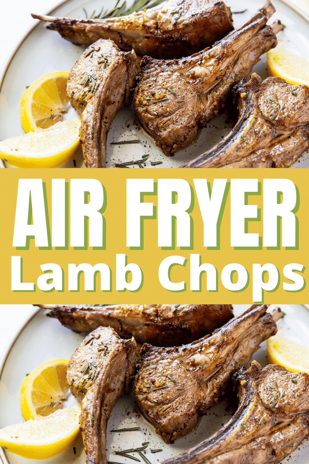 Air Fryer Lamb Chops are cooked perfectly in under 10 minutes. These lamb chops are perfectly seasoned with a flavorful marinade and make an impressive dinner for your family or guests. #airfryer #lamb #lambchops via @vegetarianmamma