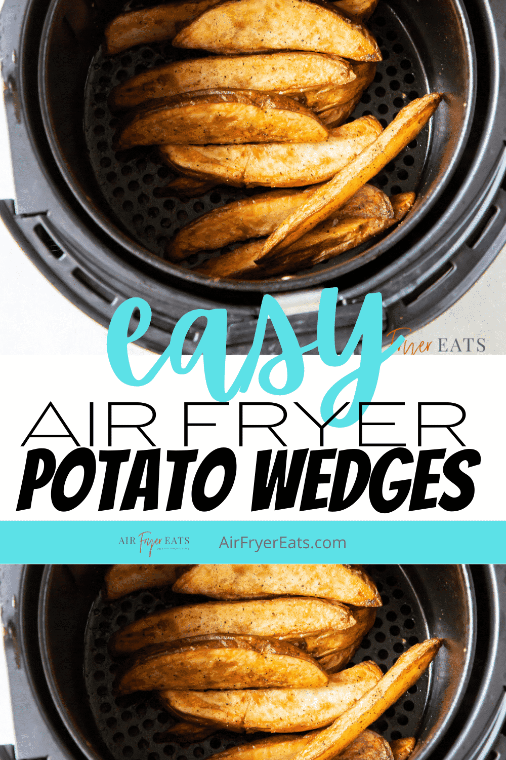 Air Fryer potato wedges are perfectly seasoned, rustic french fries that cook up beautifully crispy in your air fryer. Serve these as a side dish with your favorite dinners, you'll keep coming back to this recipe again and again. #frenchfries #airfryer via @vegetarianmamma