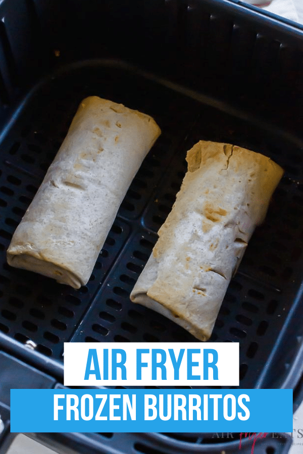 Air Fryer Frozen Burritos are a convenient and fast meal or snack to make for yourself or your family. Learn how to make the best frozen burritos in the air fryer with this simple method. #airfryer #frozenfood via @vegetarianmamma