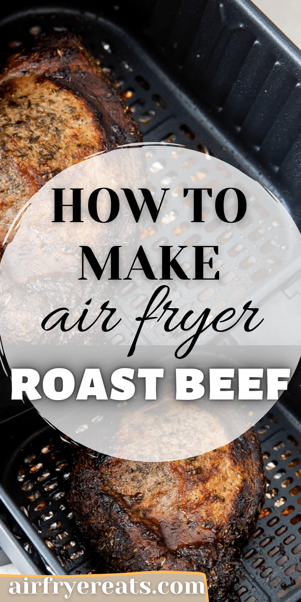 You can make tender, flavorful roast beef in your air fryer, perfect for a simple dinner, or making delicious roast beef sandwiches. #airfryerroastbeef via @vegetarianmamma