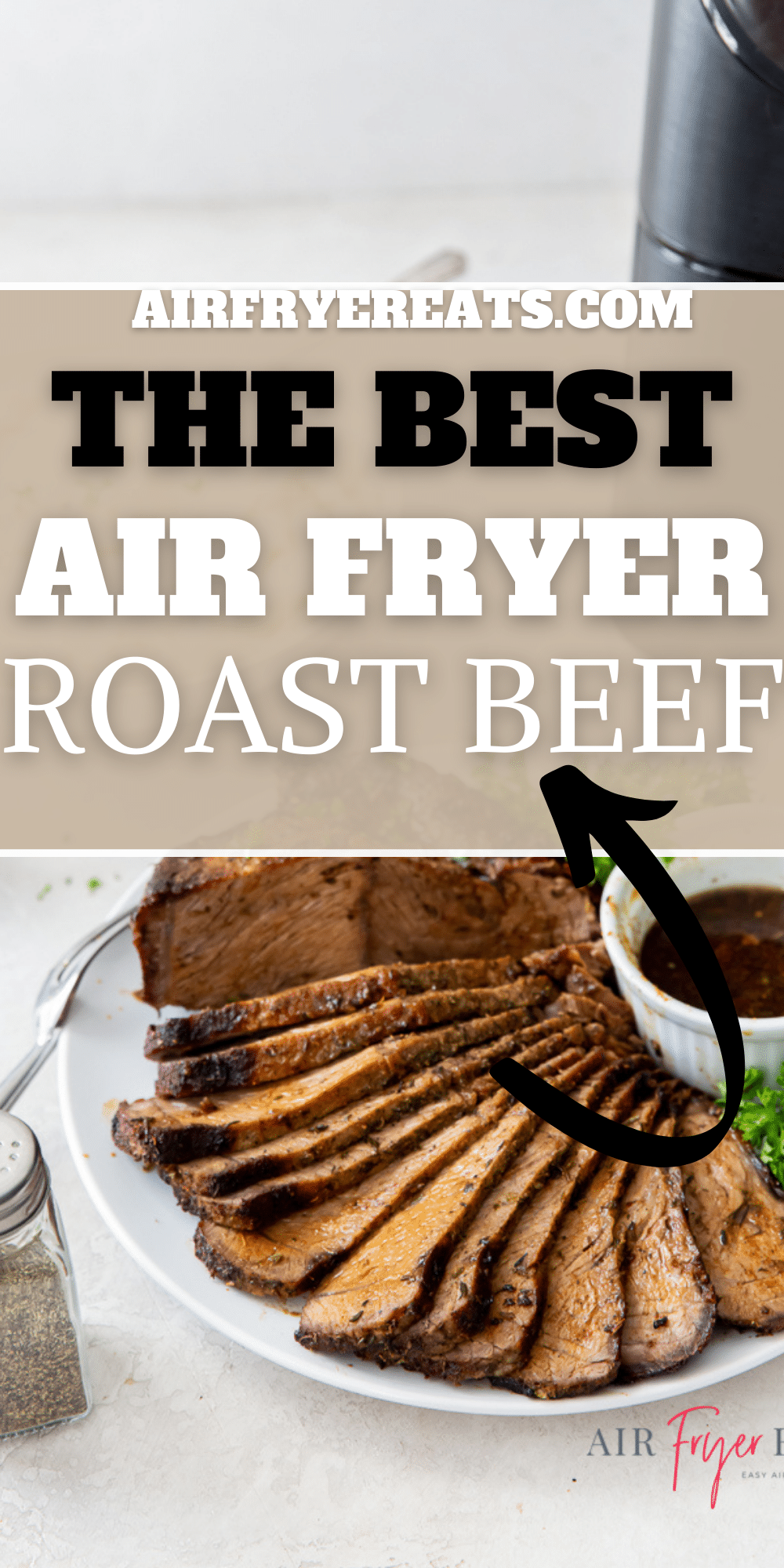 You can make tender, flavorful roast beef in your air fryer, perfect for a simple dinner, or making delicious roast beef sandwiches. #airfryerroastbeef via @vegetarianmamma
