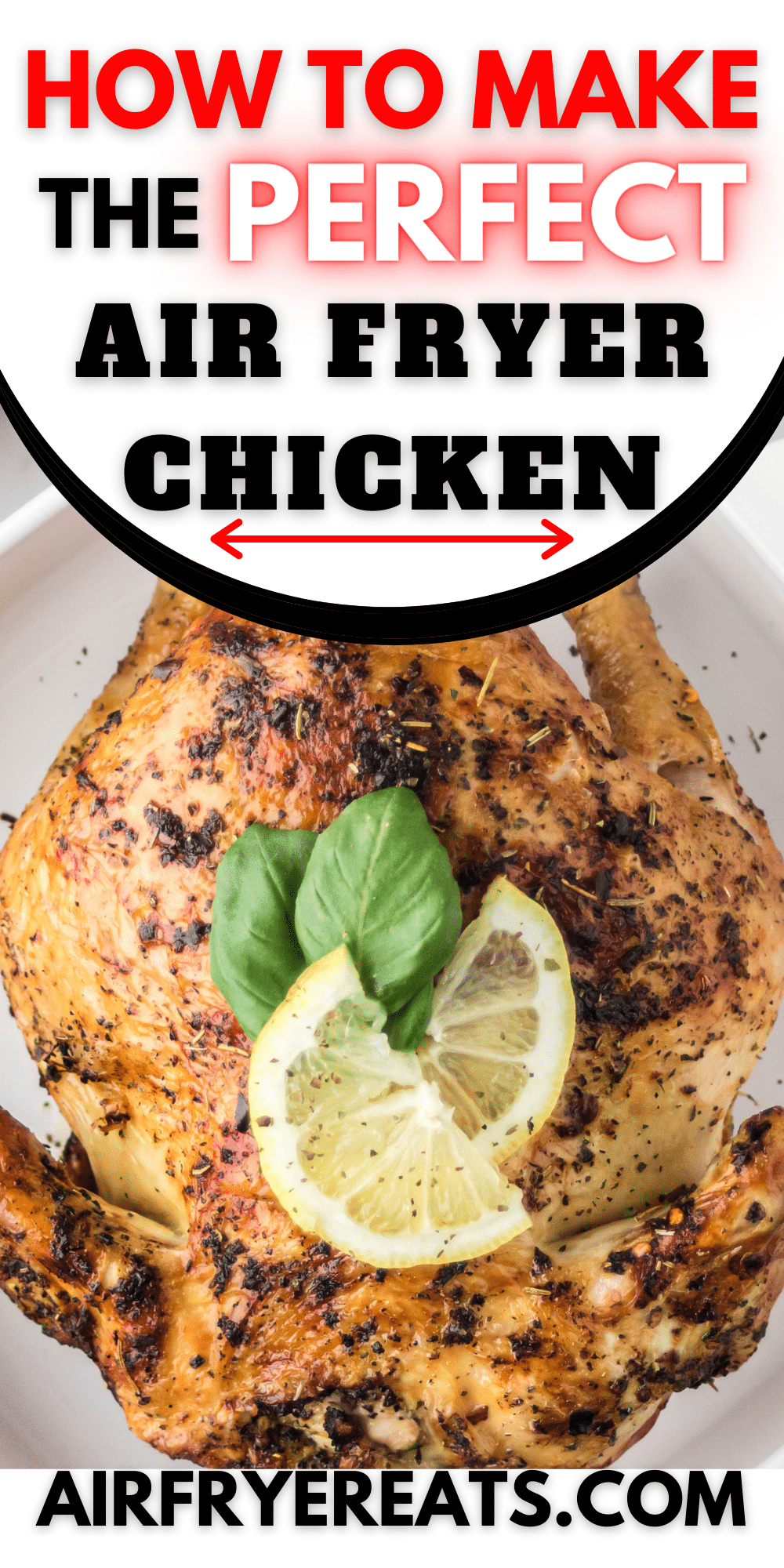 Ninja Foodi Whole Chicken is a super easy method for making a delicious rotisserie-style chicken at home. A delicious spice rub makes this the best air fryer chicken ever! via @vegetarianmamma