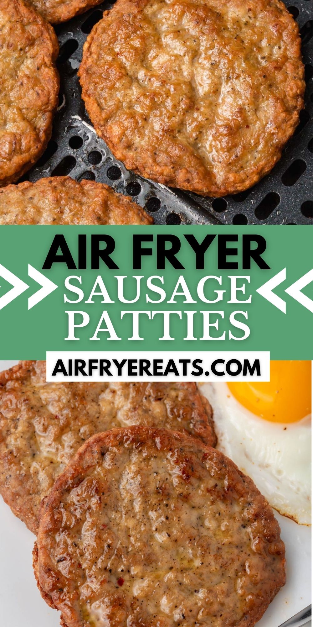 Frozen sausage patties cook up quickly and easily in the air fryer. Air fryer sausage patties are a perfect part of a hearty, delicious breakfast. #airfryer #breakfast #sausage via @vegetarianmamma