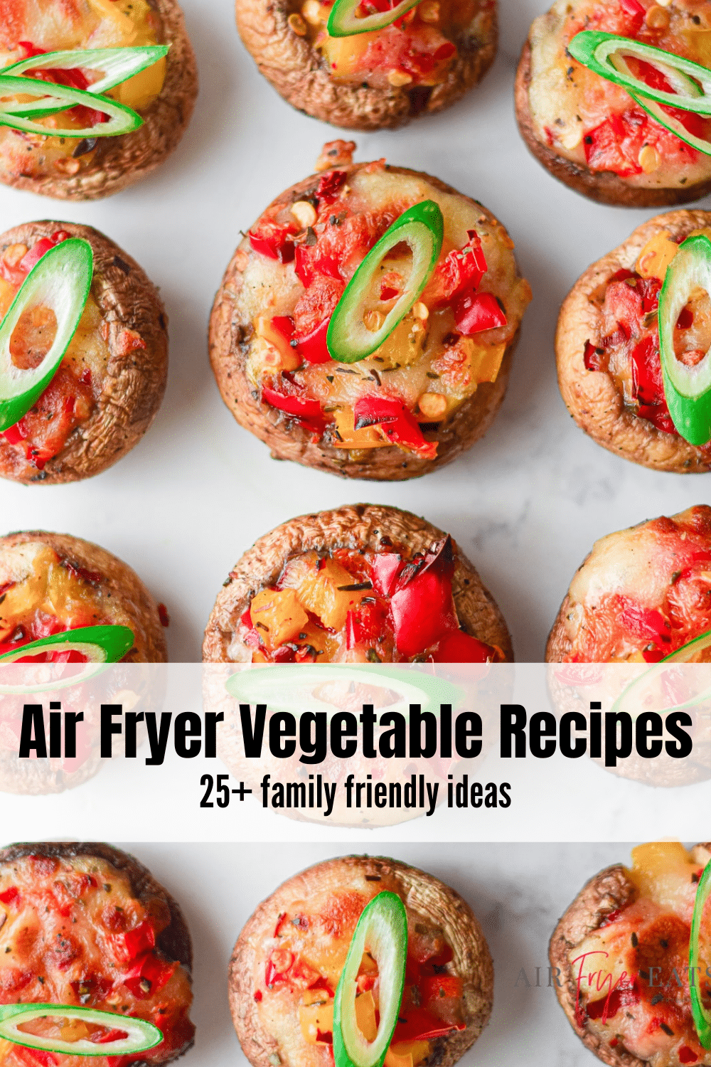 Air Fryer Vegetable Recipes are a great compliment to any main dish course. Making vegetables in an air fryer is simple, quick and delicious. #airfryervegetablerecipes #vegetablesintheairfryer #vegetables #airfryerrecipes via @vegetarianmamma