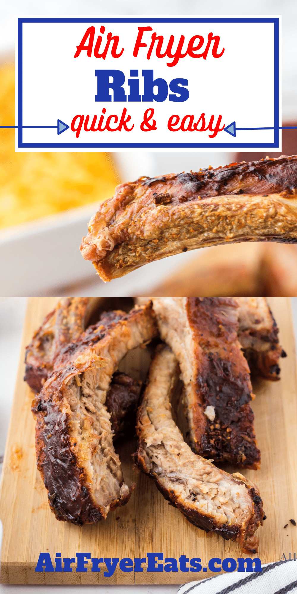 Classic BBQ from the Ninja Foodi! These Ninja Foodi Ribs are perfectly cooked, tender, juicy, and expertly seasoned with both a dry rub and your favorite BBQ sauce. #ribs #bbq via @vegetarianmamma