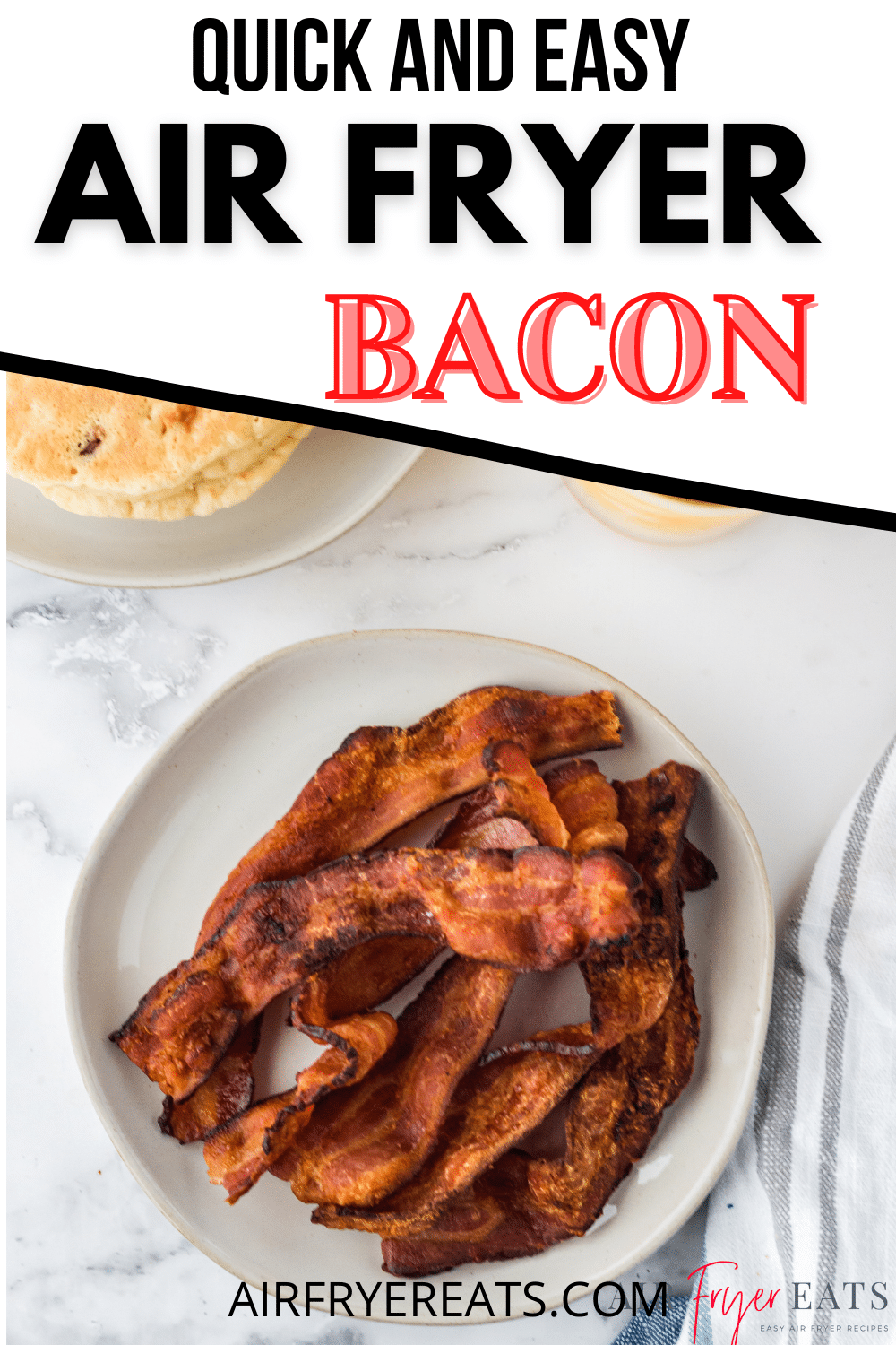 Are you looking for the best and easiest way to cook Ninja Foodi Bacon? You've found it! This air fryer recipe for bacon in the Ninja Foodi is simple, fool-proof, and an amazing timesaver for breakfast or getting bacon ready for other recipes. #ninjafoodi #airfryerbacon via @vegetarianmamma