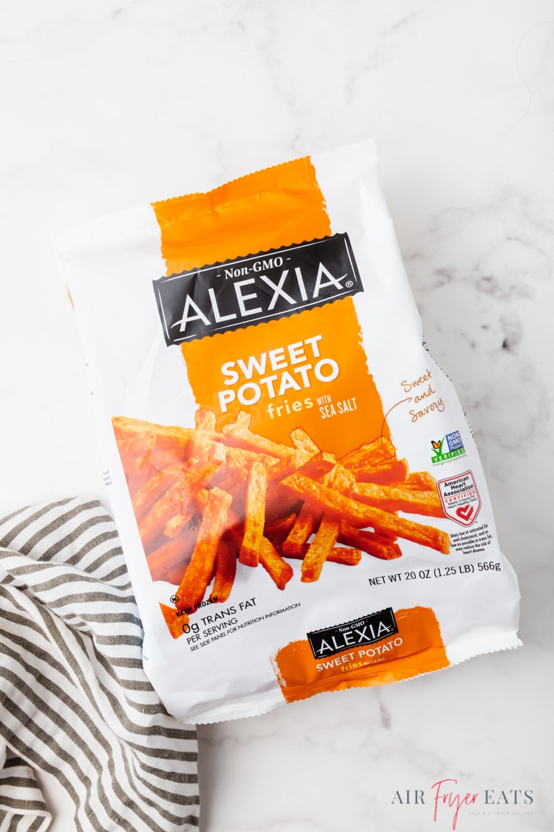 a bag of frozen alexia sweet potato fries