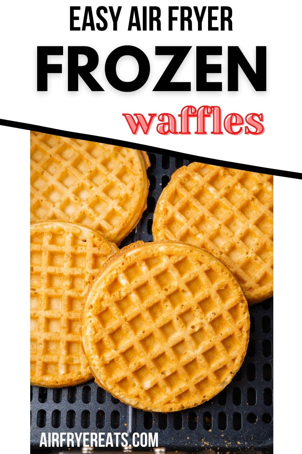 Here are simple instructions for cooking frozen waffles in the air fryer. They are so much better than microwaving, and super quick! via @vegetarianmamma
