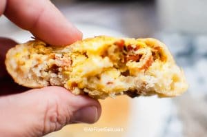 Air Fryer Egg And Bacon Stuffed Biscuits