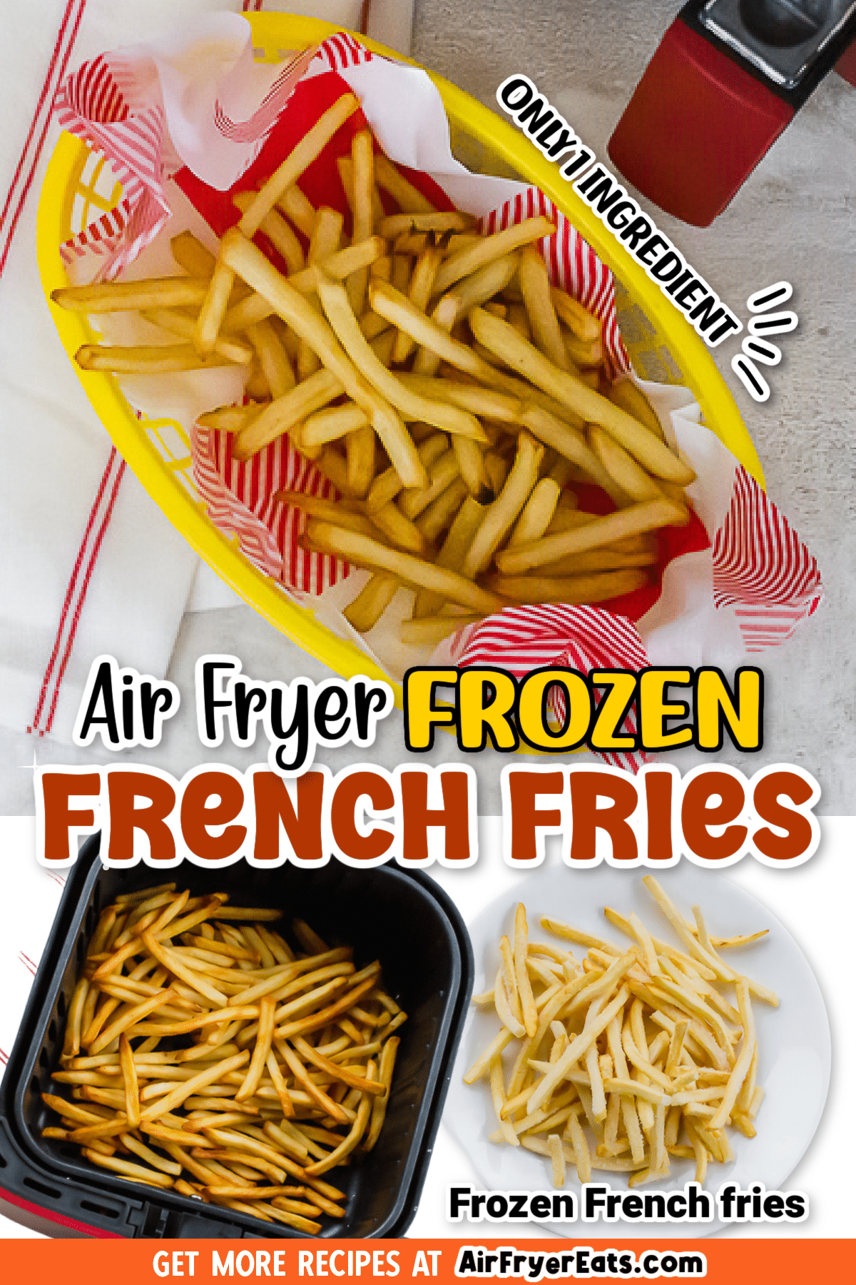 Making french fries in your air fryer is a total breeze! Just one bite of these perfectly crispy fries is like a trip to your favorite burger joint! #frenchfries #airfryerfrenchfries #frozenfrenchfries via @vegetarianmamma