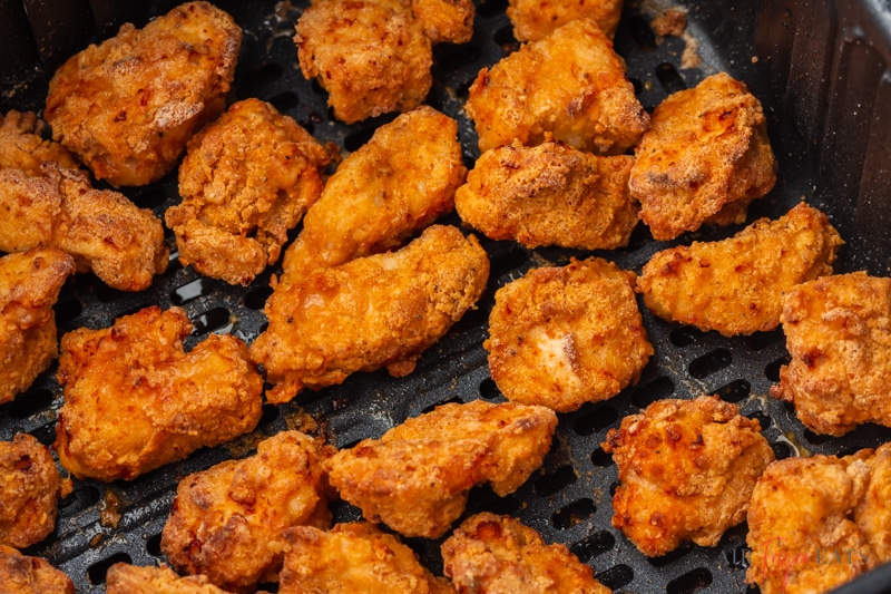 Boneless wings without sauce, cooked in an air fryer