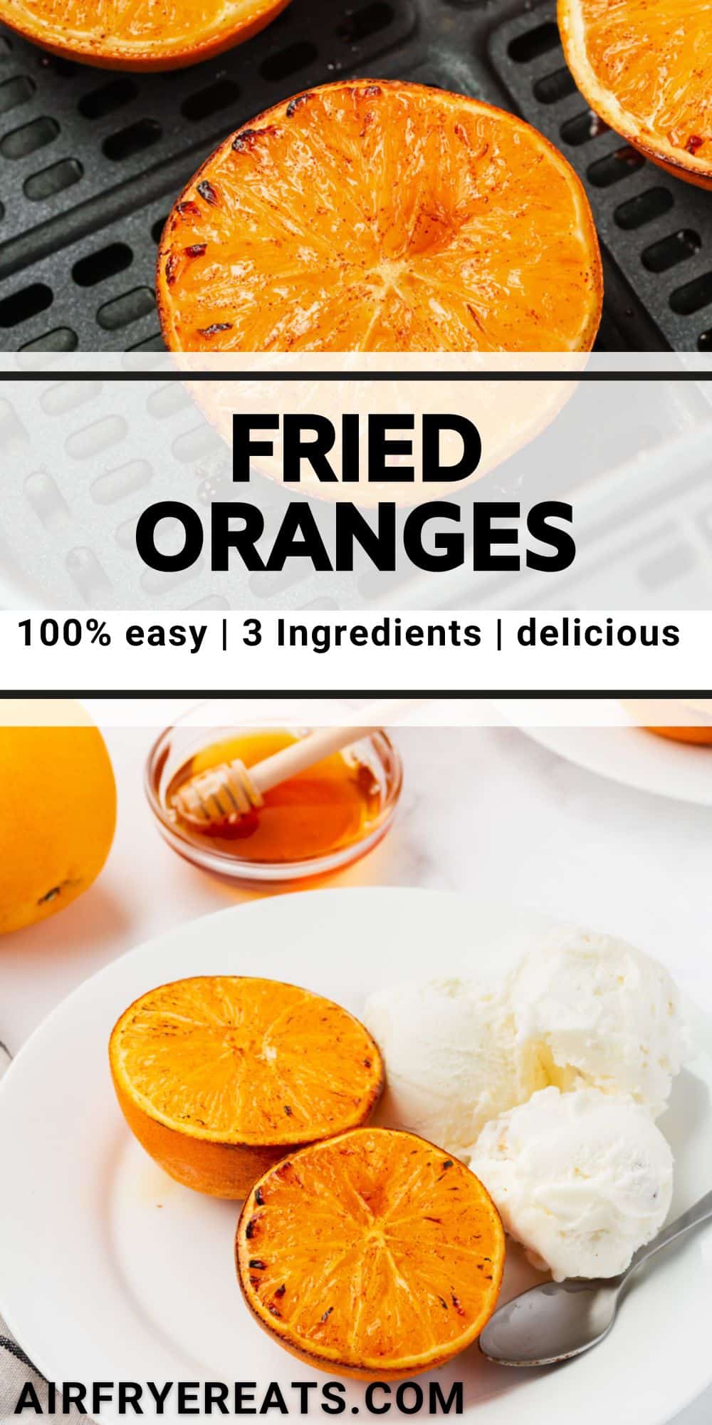 Air Fried Oranges are a viral sensation, and this easy air fryer fruit recipe makes a delicious, healthy breakfast or dessert. via @vegetarianmamma