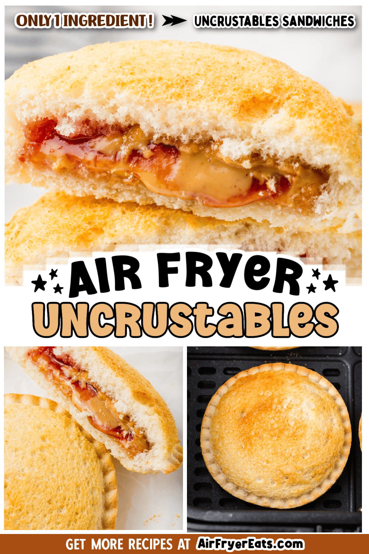 You can make the ultimate convenience food even better with this method for making toasted Air Fryer Uncrustables. Try it with sweet or savory Uncrustables. via @vegetarianmamma
