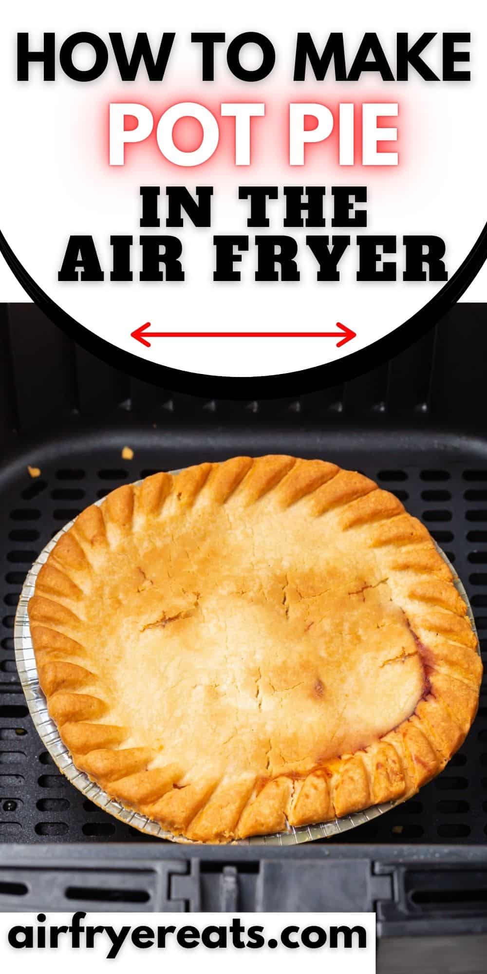 Make a hot, flaky, delicious frozen pot pie in air fryer in half the time that it takes in the oven! A tasty pot pie is the perfect convenient comfort food, and the air fryer makes cooking it quick and easy. via @vegetarianmamma