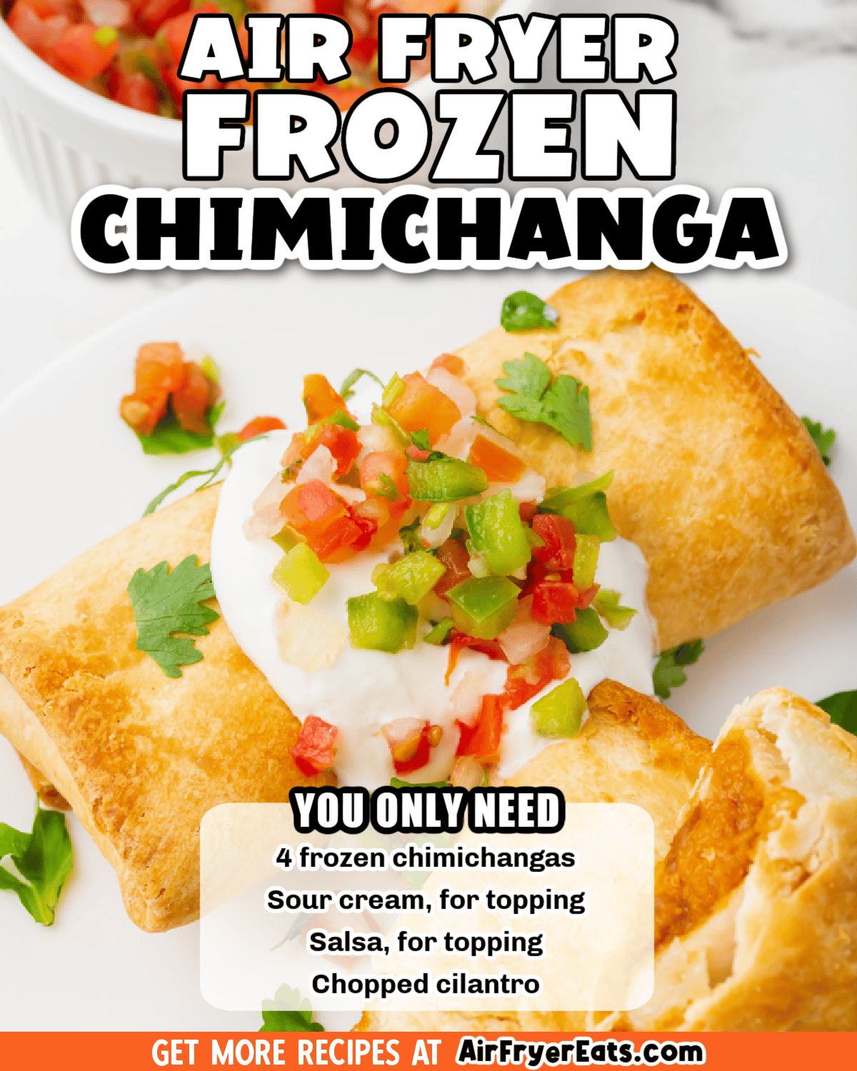 Use your favorite countertop appliance to make an Air Fryer Chimichanga that is hot, crispy, and ready so much quicker than in the oven! via @vegetarianmamma