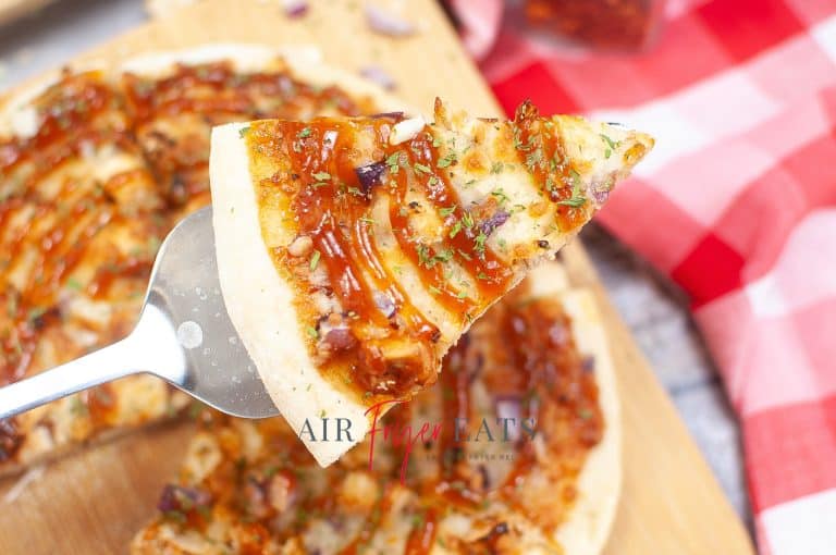Homemade Air Fryer BBQ Chicken Pizza