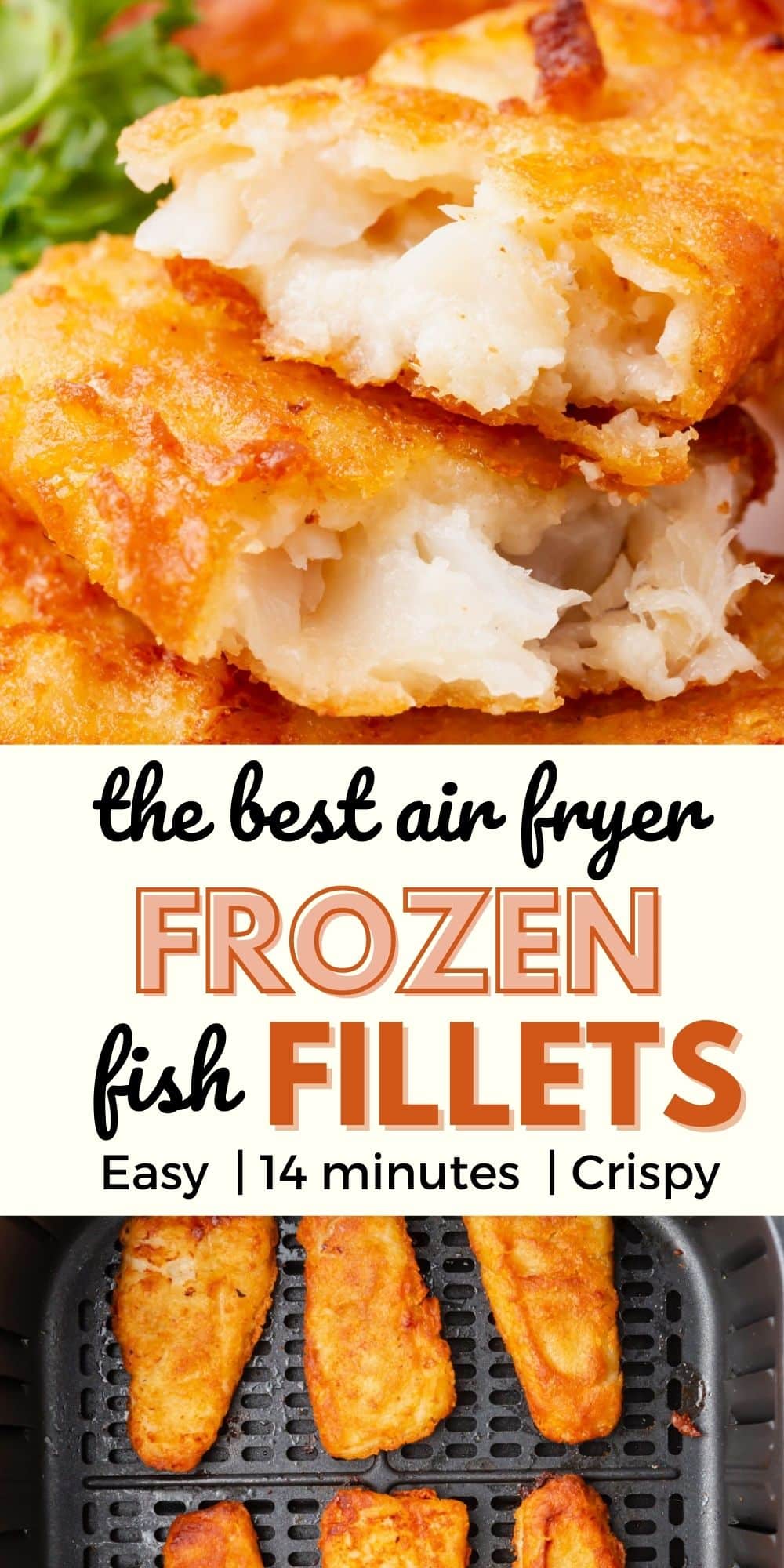 You won't believe how simple it is to make Air Fryer Frozen Fish Fillets! Frozen fish fillets are golden brown, crispy, and ready for dinner in just a few minutes in the air fryer! via @vegetarianmamma