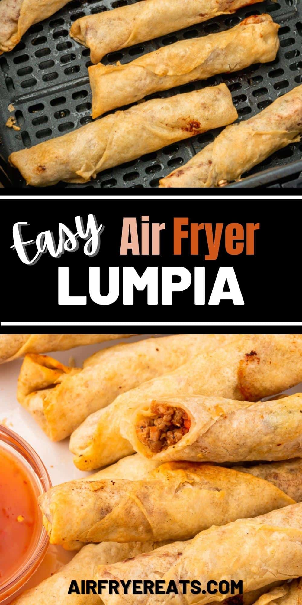 Air Fryer Lumpia via @vegetarianmamma