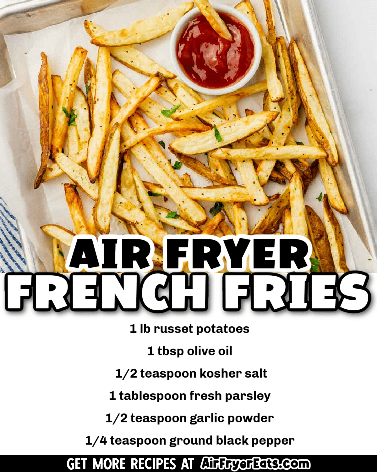 Turn real potatoes and a small amount of oil into the best crispy, tasty, seasoned air fryer french fries with this easy air fryer recipe. via @vegetarianmamma